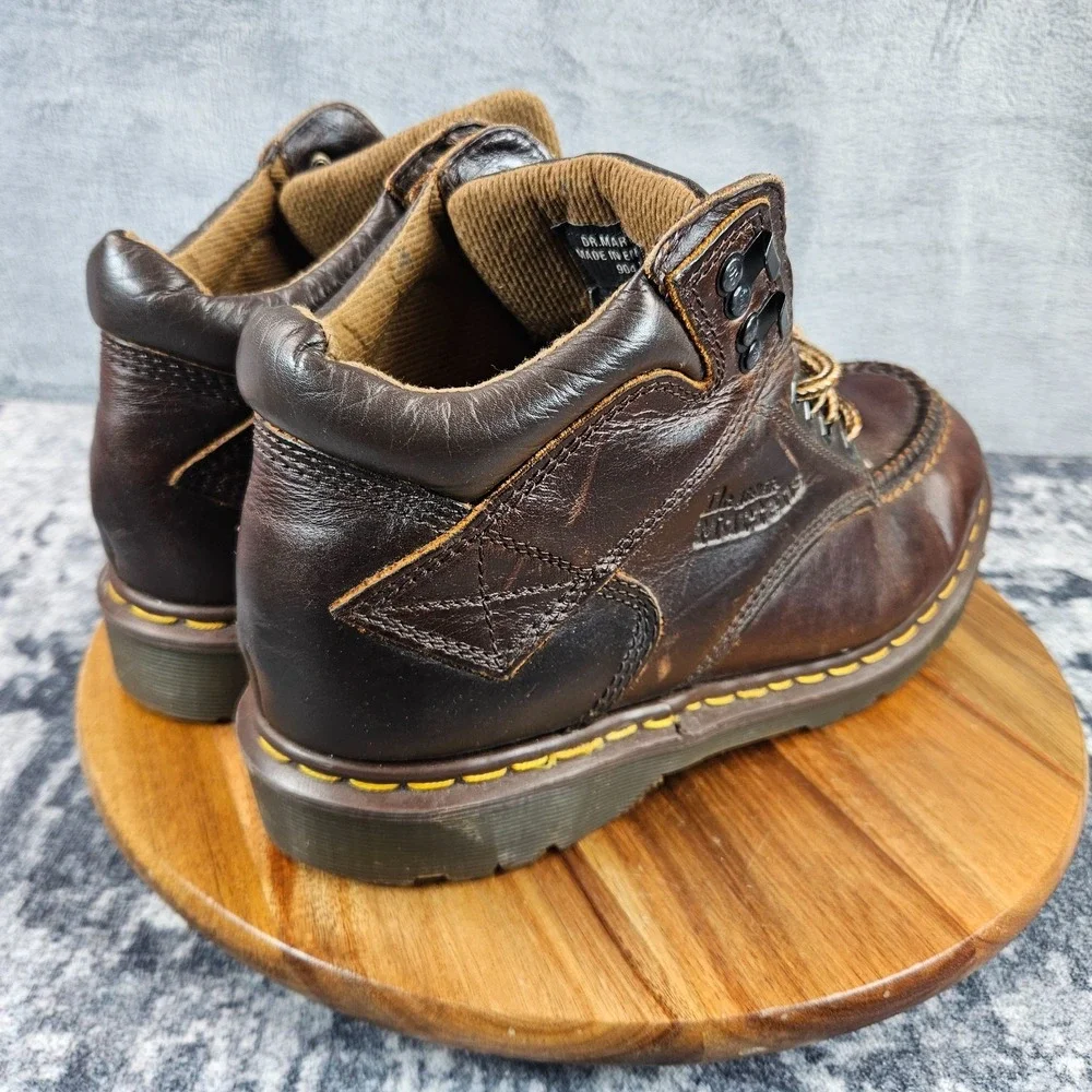 Vintage Dr. Martens 9042 Lace Up Leather Hiking Boots Men 10 Made In England 90s